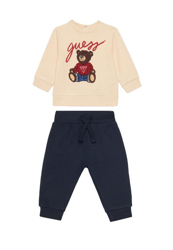 Guess Dres H5YI00 KAX74 Beżowy Regular Fit. Kolor: beżowy. Materiał: bawełna