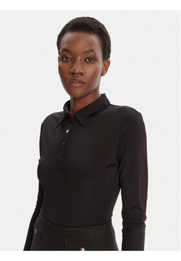 Hugo - HUGO Bluzka Darosevil 50543100 Czarny Regular Fit. Kolor: czarny. Materiał: wiskoza