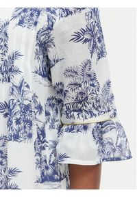 Iconique Sukienka koszulowa IC25-076 Biały Relaxed Fit. Kolor: biały. Materiał: bawełna. Typ sukienki: koszulowe #2