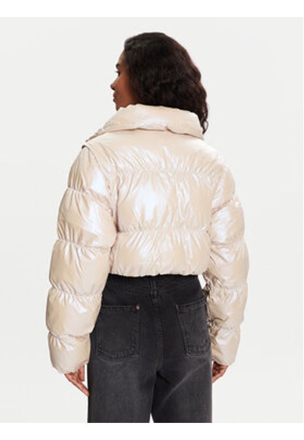 Adidas - adidas Kurtka zimowa Essentials Glossy 2-In-1 JX2985 Beżowy Loose Fit. Kolor: beżowy. Materiał: syntetyk. Sezon: zima