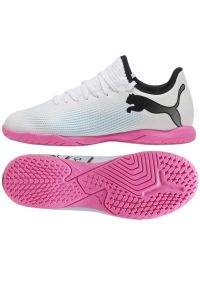 Buty piłkarskie Puma Future 7 Play It Jr 107739-01 białe. Zapięcie: sznurówki. Kolor: biały. Materiał: dzianina, syntetyk, guma. Sport: piłka nożna #1