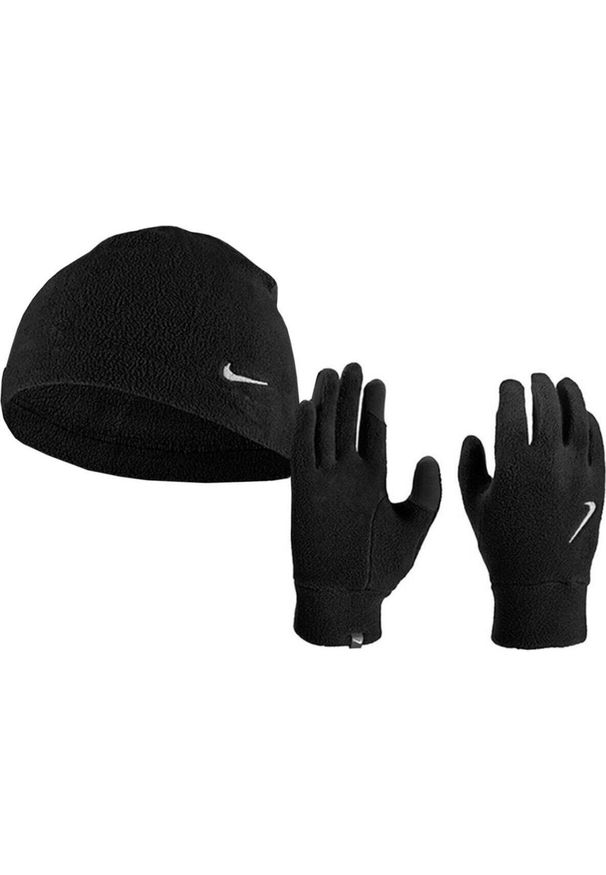 Czapka i rękawiczki unisex Nike Dri-Fit Fleece. Kolor: czarny. Sezon: zima