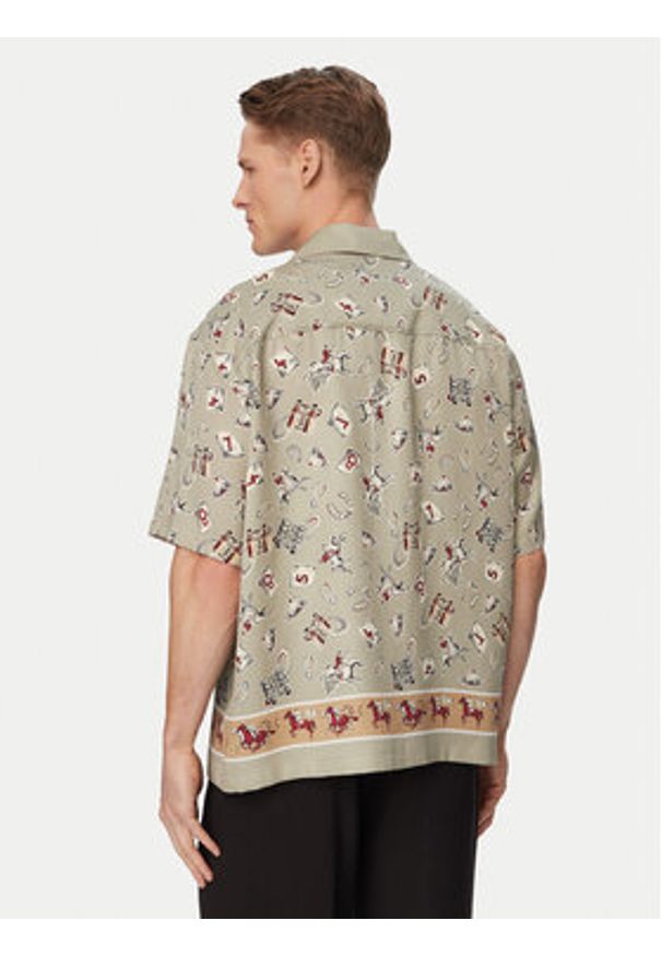 Hugo - HUGO Koszula Espino 50560632 Zielony jasny Oversize. Kolor: zielony. Materiał: lyocell