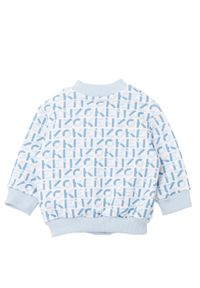 Kenzo kids - KENZO KIDS - Niebieska bluza z logo 6-12 miesięcy. Kolor: niebieski. Materiał: bawełna. Długość rękawa: długi rękaw. Długość: długie