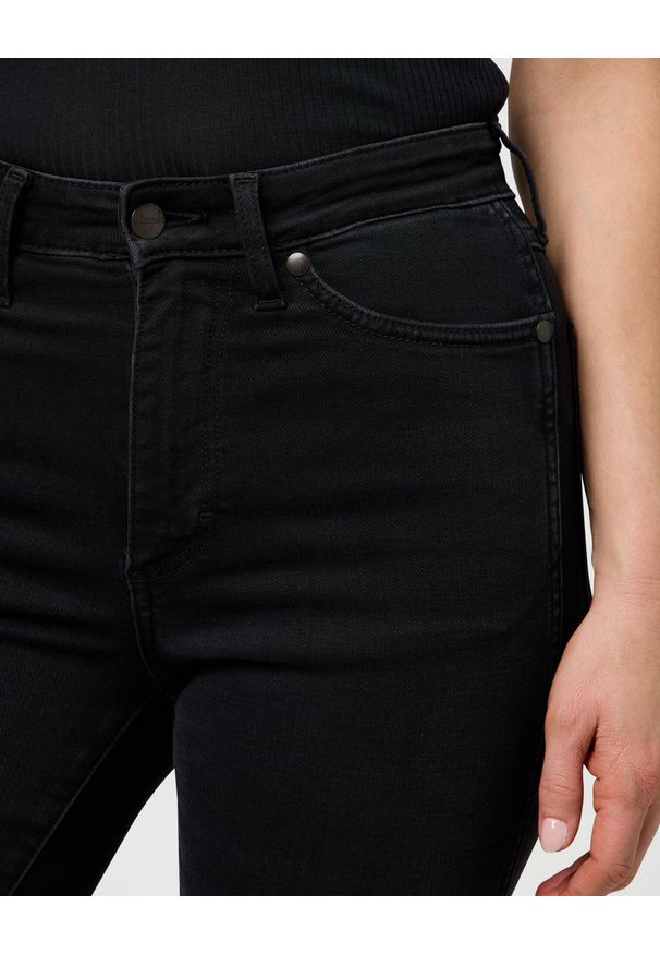 Wrangler - DAMSKIE SPODNIE WRANGLER STRAIGHT NEBULA BLACK 112371749