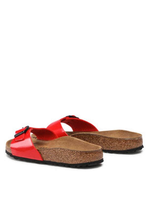 Birkenstock Klapki Madrid Bs 1019460 Czerwony. Kolor: czerwony. Materiał: skóra