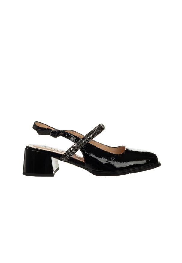 Sandały Loretta Vitale C3805 Black 514280, Czarny, Skóra lakierowana - 40. Okazja: na co dzień. Zapięcie: pasek. Kolor: czarny. Materiał: lakier, skóra. Styl: casual