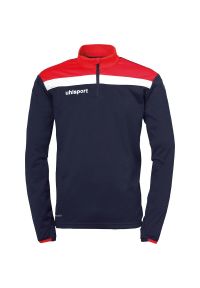 UHLSPORT - Bluza piłkarska dla dzieci Uhlsport Offense 23 1/4 zip. Kolor: niebieski, czerwony, wielokolorowy. Sport: piłka nożna