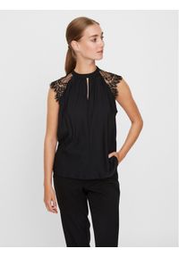 Vero Moda Bluzka Milla 10226072 Czarny Regular Fit. Kolor: czarny. Materiał: syntetyk