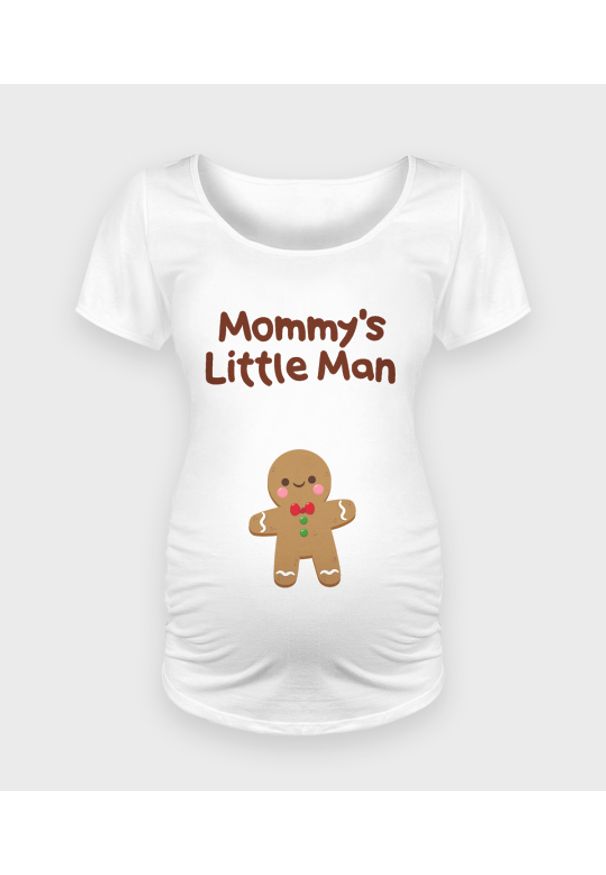 MegaKoszulki - Koszulka damska ciążowa - Oversize Mommy's Little Man. Kolekcja: moda ciążowa