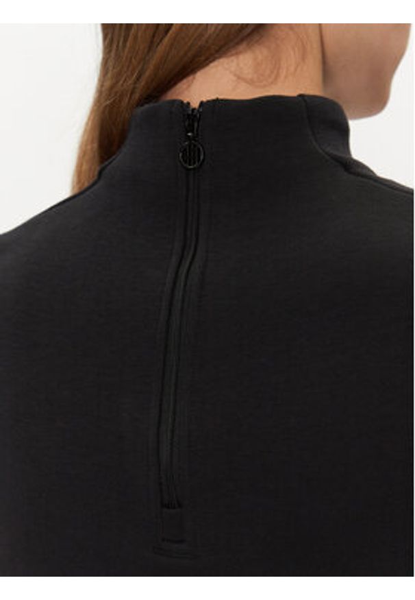 Adidas - adidas Bluzka Structured Interlock JJ0937 Czarny Slim Fit. Kolor: czarny. Materiał: bawełna