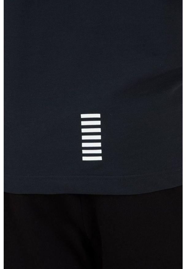 EA7 Emporio Armani - EA7 Granatowa męska koszulka polo, Rozmiar L. Typ kołnierza: polo. Kolor: niebieski