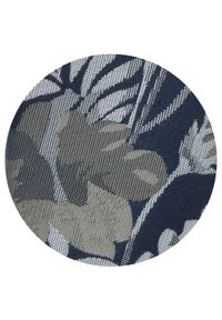 Krawat Męski - Granat i Popiel, Duże Kwiaty - Alties. Kolor: niebieski. Materiał: tkanina. Wzór: kwiaty. Styl: wizytowy, elegancki #5