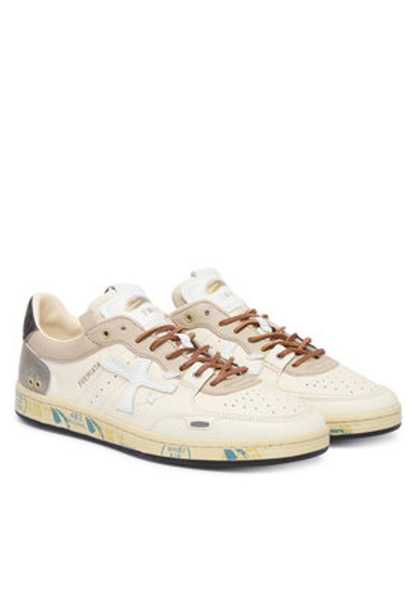 Premiata Sneakersy Bskt Clay Var 8163 Kremowy. Kolor: kremowy. Materiał: skóra