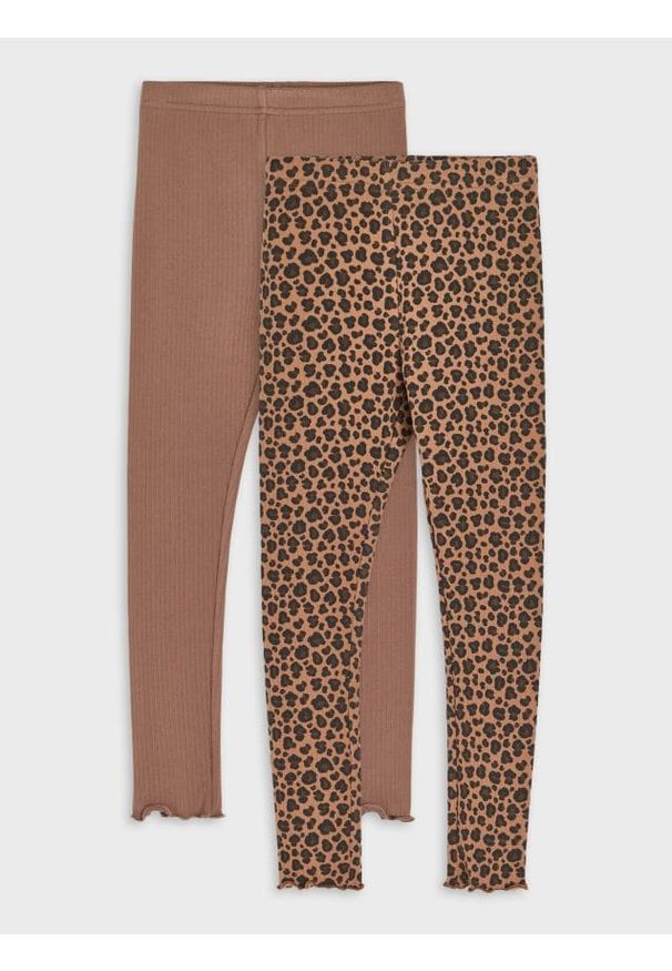 Sinsay - Prążkowane legginsy 2 pack - wielobarwny. Materiał: prążkowany