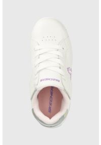 skechers - Skechers sneakersy dziecięce Lil Unicorn kolor biały. Nosek buta: okrągły. Kolor: biały. Materiał: guma #3