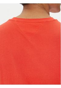 Tommy Jeans T-Shirt Essential DM0DM20740 Pomarańczowy Slim Fit. Kolor: pomarańczowy. Materiał: bawełna #4