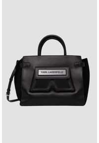 Karl Lagerfeld - KARL LAGERFELD Czarna damska torebka Ikon/k Md Tote. Kolor: czarny. Styl: klasyczny, casual, elegancki, biznesowy