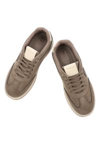 Big-Star - Beżowe Sneakersy Big Star Sportowe Obuwie Męskie. Okazja: na co dzień. Zapięcie: sznurówki. Kolor: beżowy. Materiał: materiał. Szerokość cholewki: normalna #4