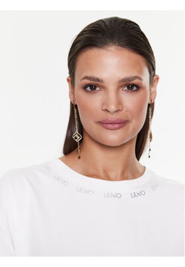 Liu Jo Sport T-Shirt TA3074 J0088 Biały Relaxed Fit. Kolor: biały. Materiał: bawełna. Styl: sportowy