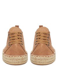 DeeZee Espadryle ZF230819 Brązowy. Kolor: brązowy. Materiał: materiał