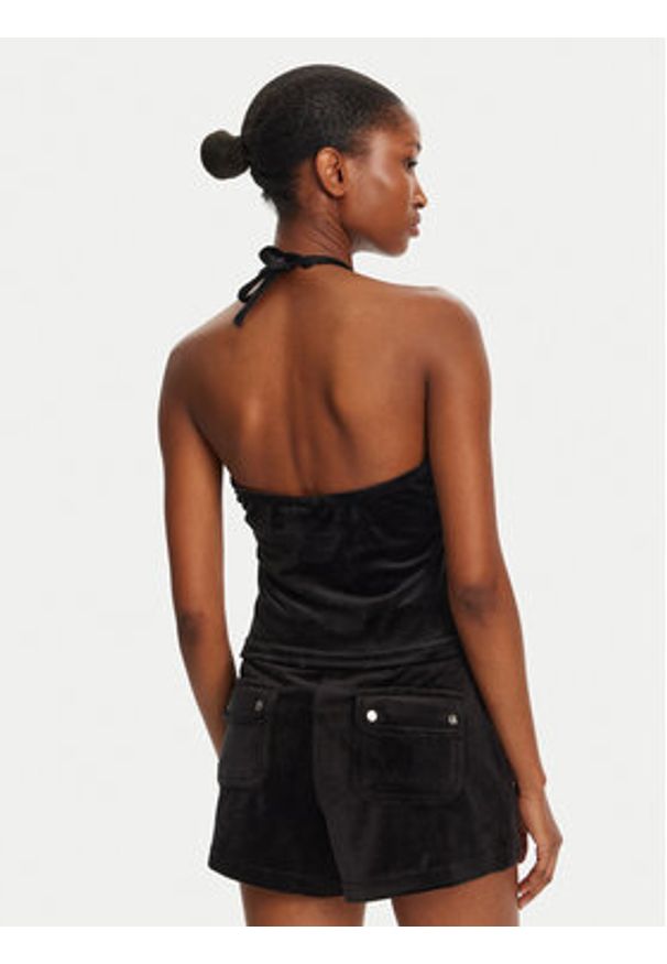 Juicy Couture Top JCWCT125325 Czarny Slim Fit. Kolor: czarny. Materiał: syntetyk