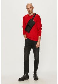 Guess - Sweter. Kolor: czerwony. Długość rękawa: długi rękaw. Długość: długie #3