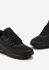 Born2be - Czarne Sznurowane Sneakersy na Podeszwie Typu Air Arindafa. Zapięcie: sznurówki. Kolor: czarny #5