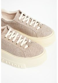 Casadei - Sneakersy damskie skórzane CASADEI. Materiał: skóra