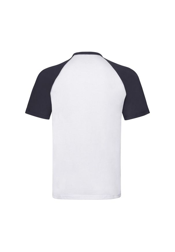 FRUIT OF THE LOOM - Męska Koszulka Baseballowa Valueweight. Kolor: biały, wielokolorowy, niebieski