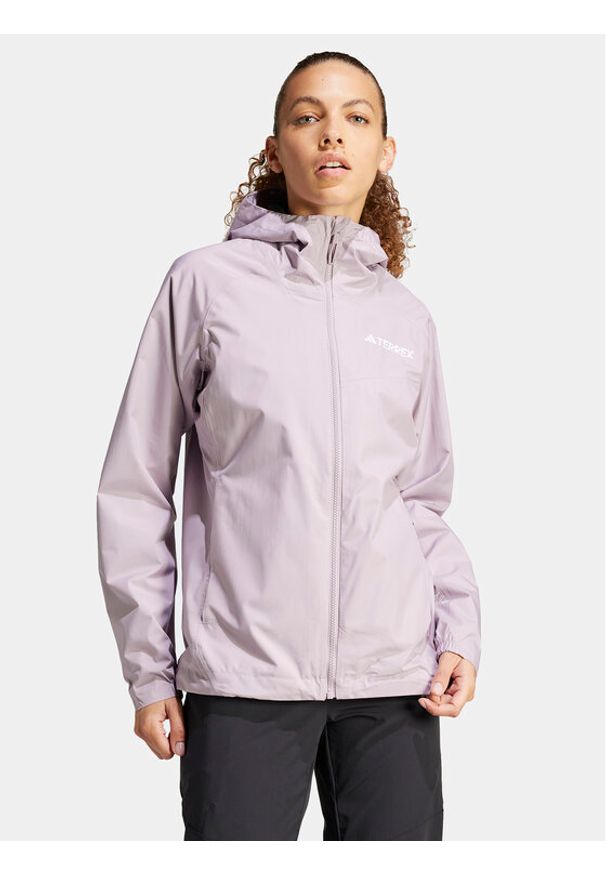 Adidas - adidas Kurtka outdoor Terrex Multi 2L RAIN.RDY IP1485 Fioletowy Regular Fit. Kolor: fioletowy. Materiał: syntetyk. Sport: outdoor