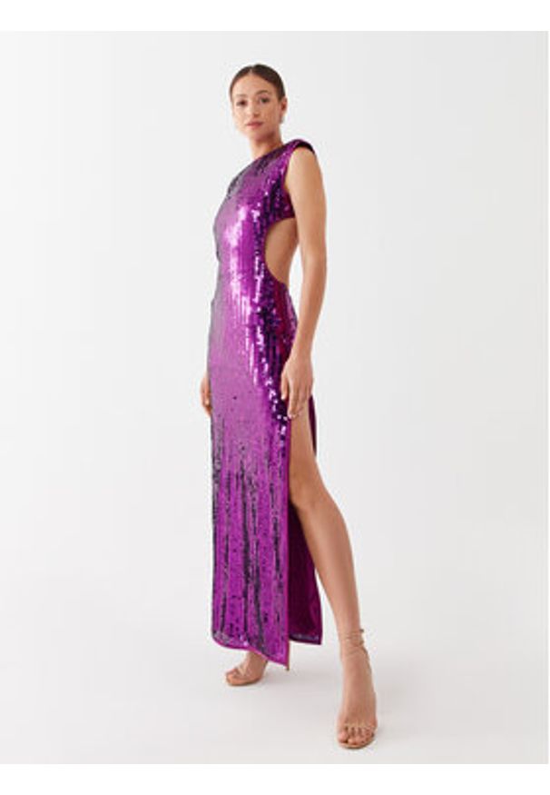 MVP Wardrobe Sukienka wieczorowa MVPE3AB055.0TL0053 Fioletowy Regular Fit. Kolor: fioletowy. Materiał: syntetyk. Styl: wizytowy