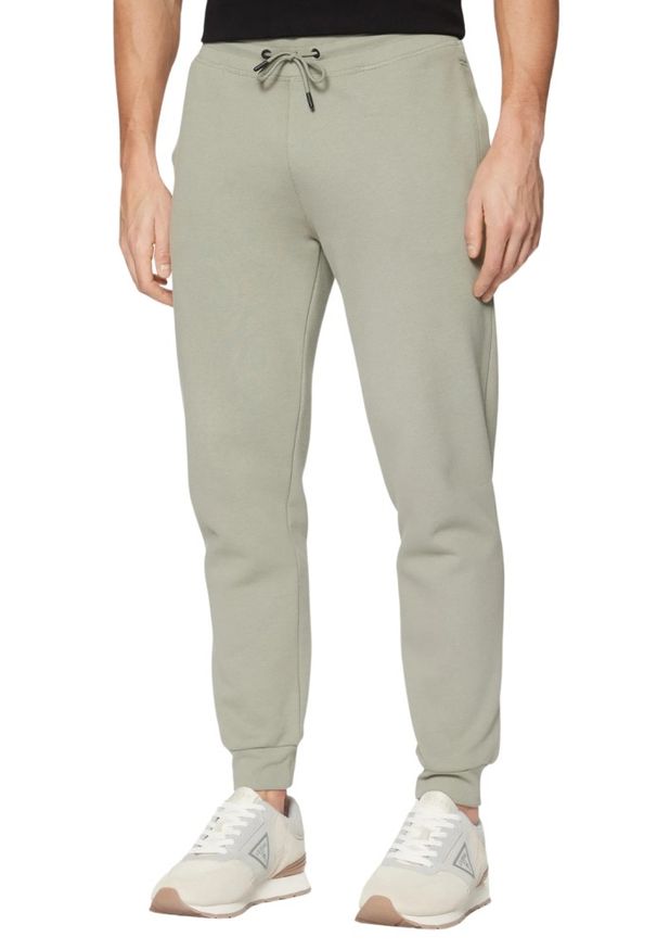 Guess - GUESS Zielone męskie spodnie Aldwin, Rozmiar L. Kolor: zielony