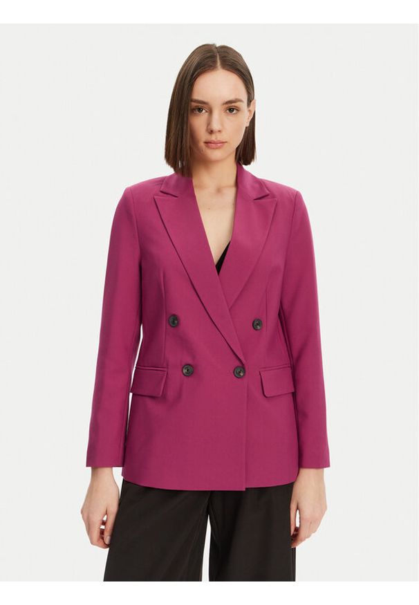 only - ONLY Marynarka Casey 15338768 Różowy Regular Fit. Kolor: różowy. Materiał: syntetyk