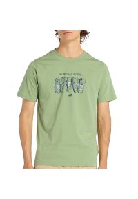 Koszulka męska New Balance MT61778SAAR - zielona. Kolor: zielony. Materiał: bawełna. Długość rękawa: krótki rękaw. Długość: krótkie #1