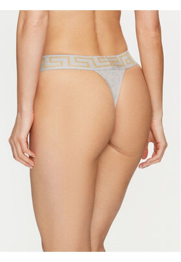 VERSACE - Versace Stringi AUD01042 Szary. Kolor: szary. Materiał: bawełna