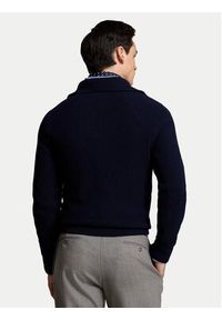 Polo Ralph Lauren Sweter 710941101001 Granatowy Regular Fit. Typ kołnierza: polo. Kolor: niebieski. Materiał: bawełna