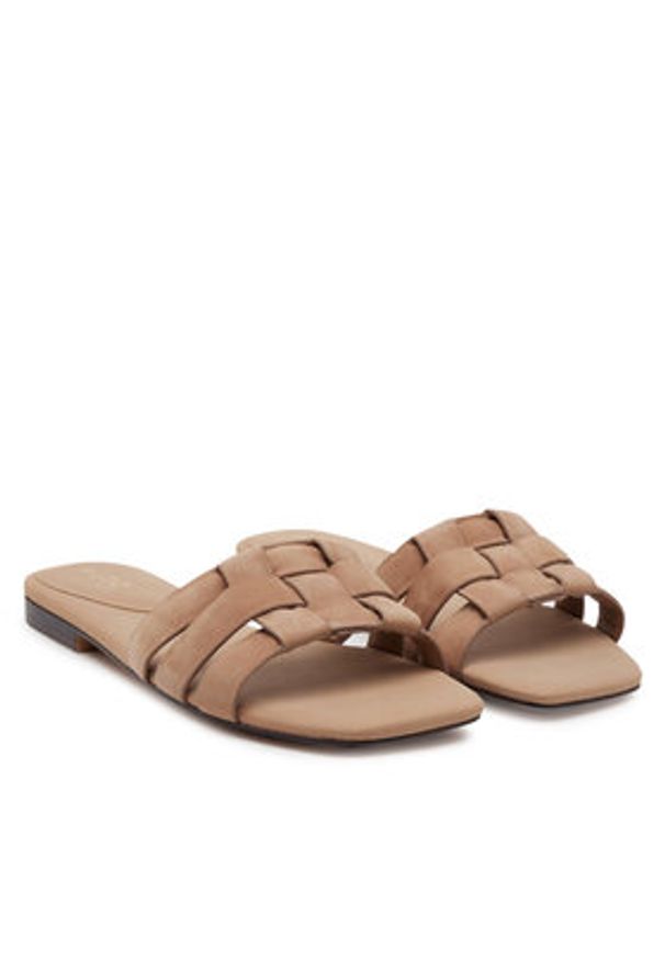 Aldo Klapki Gotosandal 13966707 Brązowy. Kolor: brązowy. Materiał: skóra, nubuk