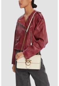 Pinko - PINKO Biała listonoszka damska Love One Classic ST.. Kolor: biały. Styl: casual, elegancki #2
