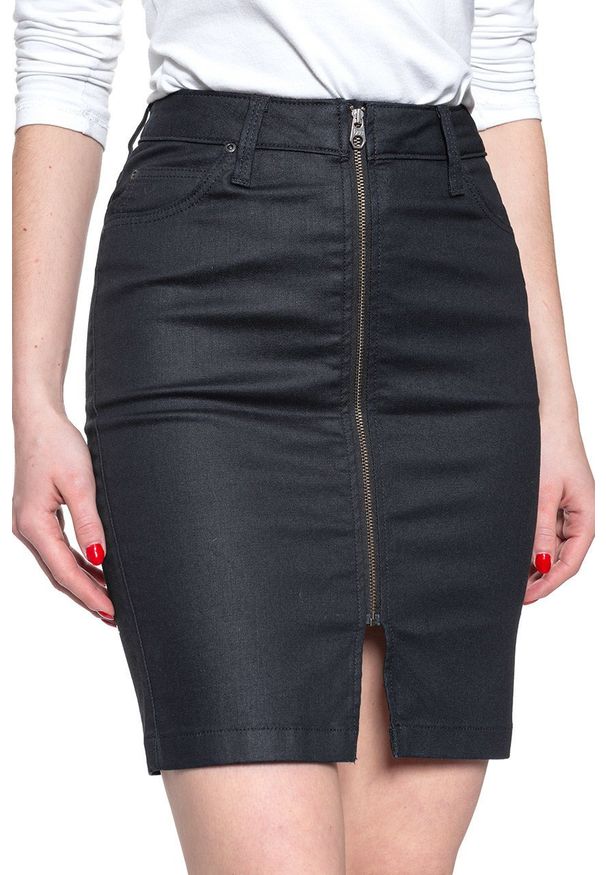 Lee - SPÓDNICA JEANSOWA LEE HIGH WAIST ZIP SKIRT COATED LEOLA L38DDPAH 112108142. Stan: podwyższony. Materiał: jeans. Długość: długie