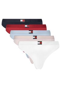 TOMMY HILFIGER - Tommy Hilfiger Komplet 5 par stringów UW0UW05751 Kolorowy. Materiał: bawełna. Wzór: kolorowy