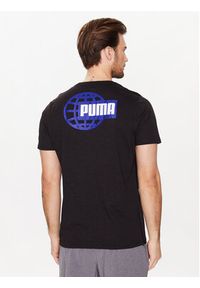 Puma Koszulka techniczna Graphic 523237 Czarny Regular Fit. Kolor: czarny. Materiał: syntetyk