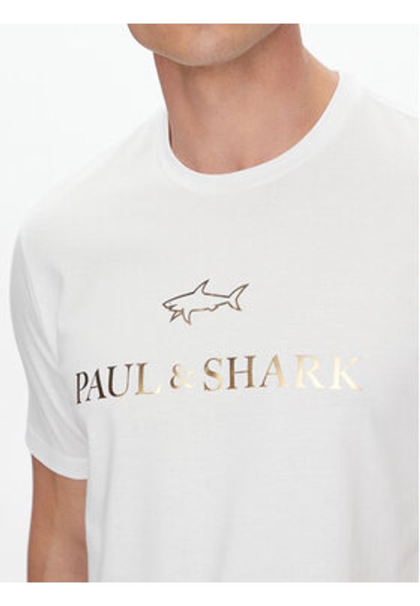 PAUL & SHARK - Paul&Shark T-Shirt C0P1239 Biały Regular Fit. Kolor: biały. Materiał: bawełna