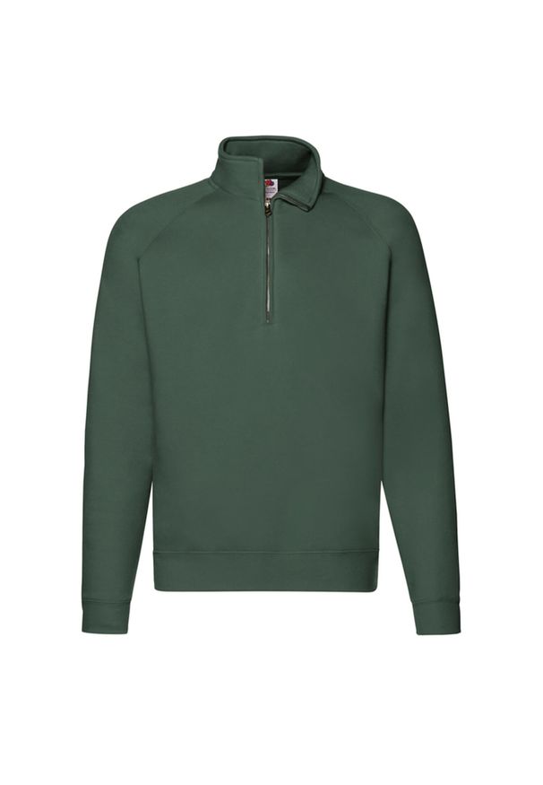 FRUIT OF THE LOOM - Bluza Męska Premium Z Zamkiem Błyskawicznym. Kolor: zielony