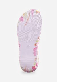 Born2be - Biało-Różowe Klapki Piankowe Basenowe na Grubej Podeszwie Mephistae. Okazja: na co dzień. Kolor: biały. Materiał: len, dresówka. Sezon: lato. Styl: wakacyjny, casual #7