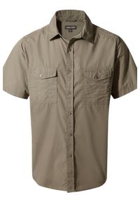 CRAGHOPPERS - Koszula podróżnicza męska Craghoppers Kiwi SS Shirt. Kolor: brązowy