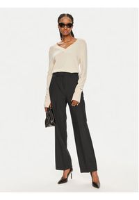 Calvin Klein Sweter K20K207573 Beżowy Regular Fit. Kolor: beżowy. Materiał: wełna #3
