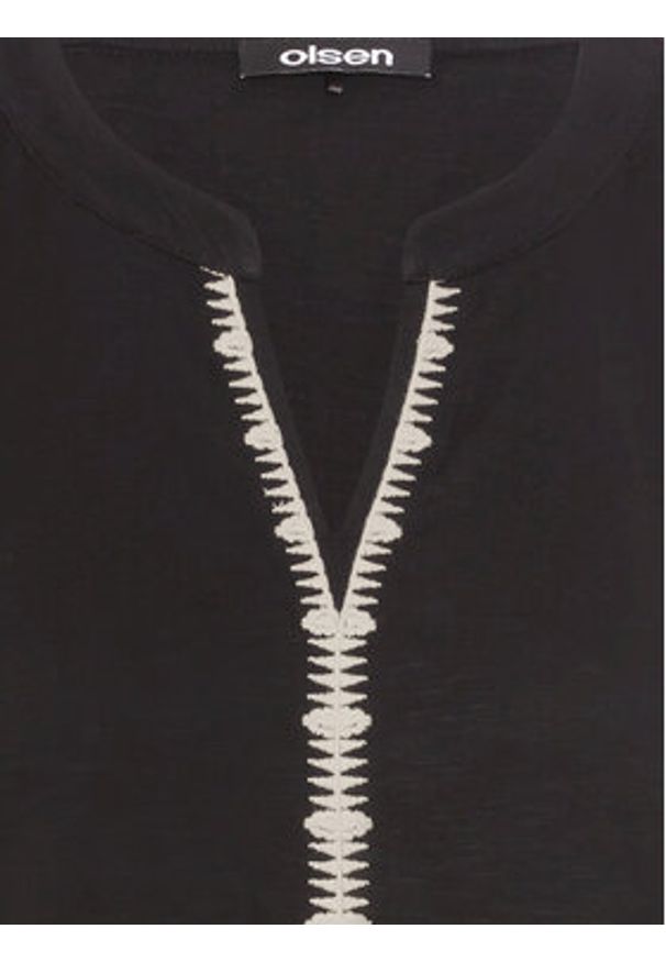 Olsen Bluzka 11105092 Czarny Regular Fit. Kolor: czarny. Materiał: bawełna