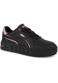 Puma - Buty sportowe sneakersy na platformie czarne PUMA CALI COURT METALLIC. Kolor: czarny, różowy, wielokolorowy. Obcas: na platformie. Sport: turystyka piesza
