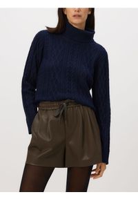 Reserved - Szorty z imitacji skóry - brązowy. Kolor: brązowy. Materiał: skóra #1